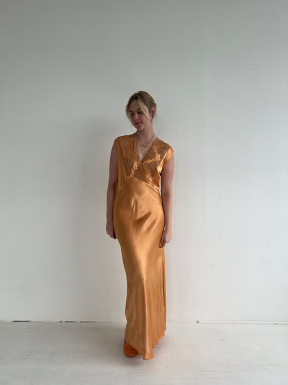 Vintage Long Satin Slip dress