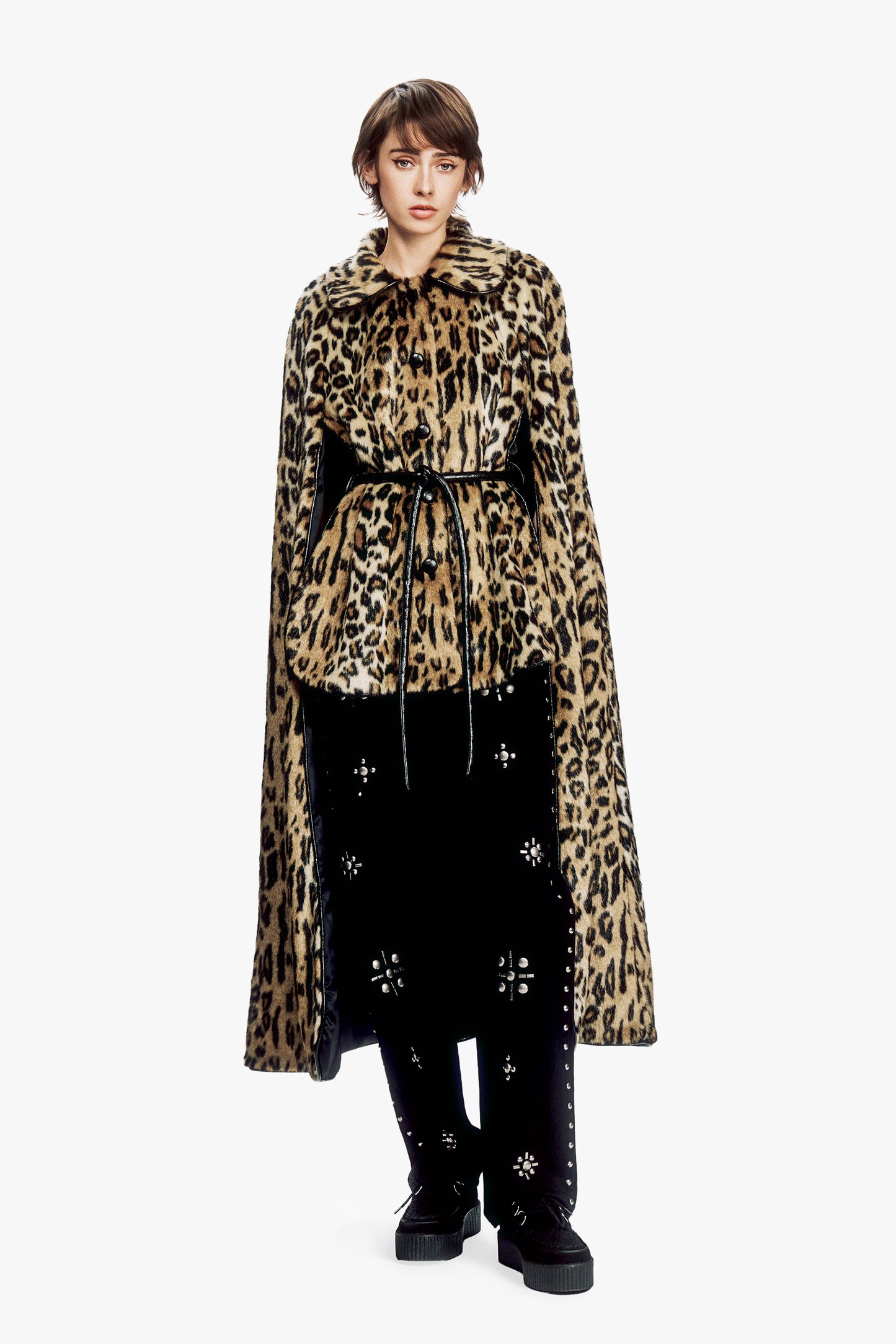 Leopard Faux Fur Cape
