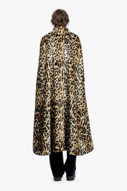 Leopard Faux Fur Cape