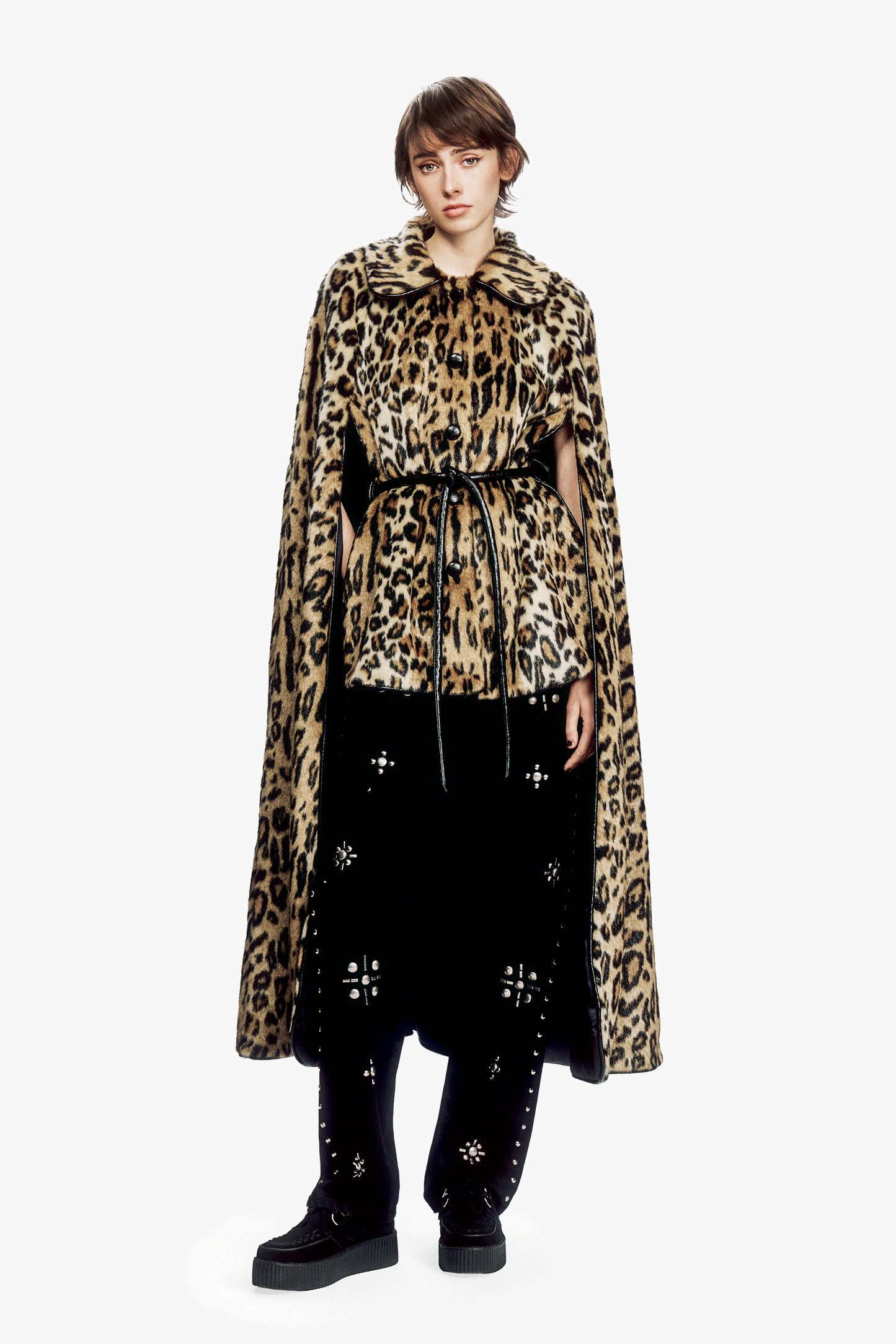 Leopard Faux Fur Cape
