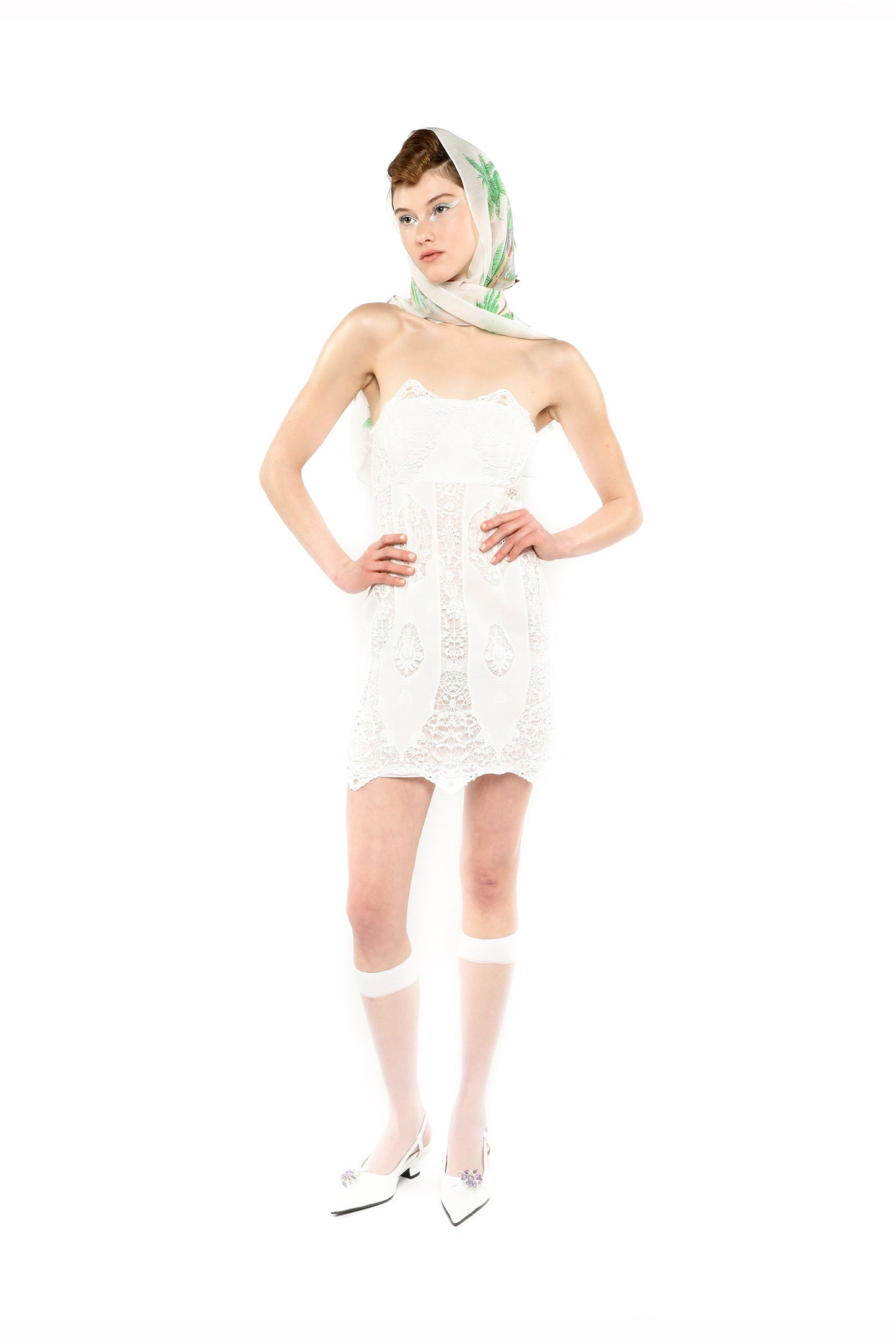 anna sui white lace dress Women Size 6 Anna Sui Cream Lace Maxi Sleeveless Dress
