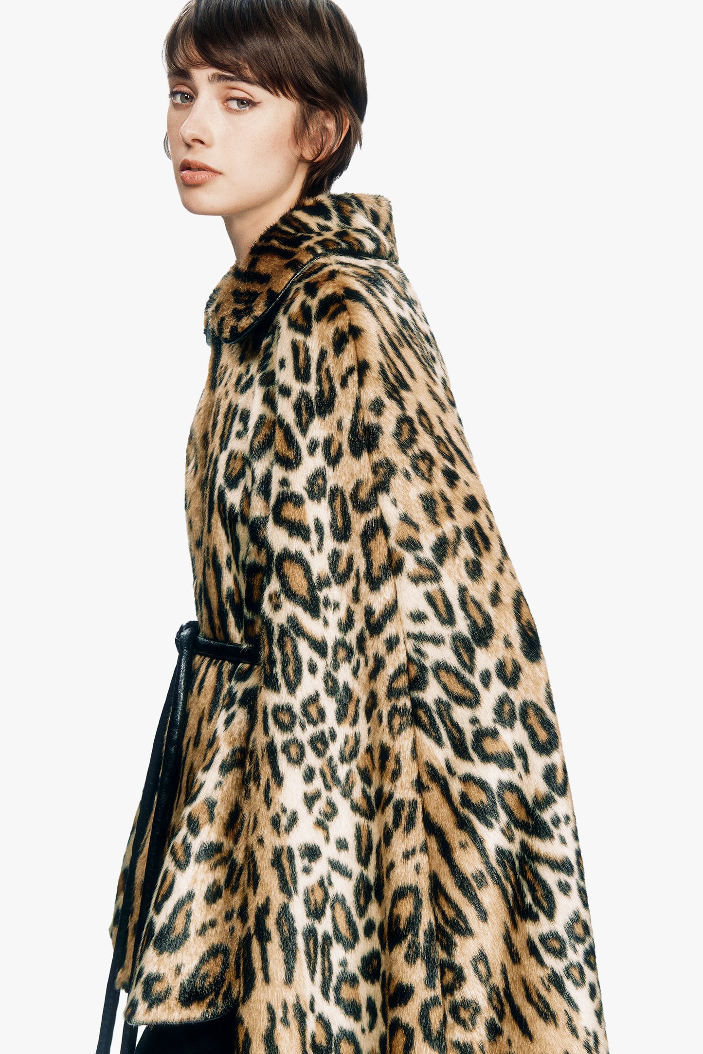 Leopard Faux Fur Cape
