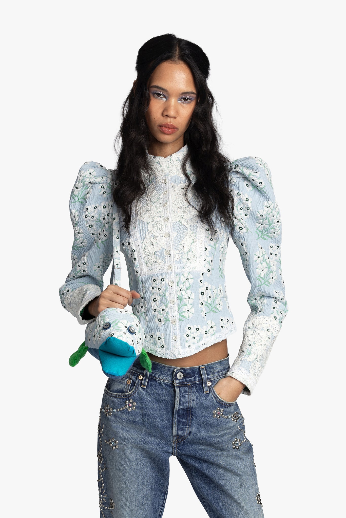 Morning Glory Brocade Victorian Jacket