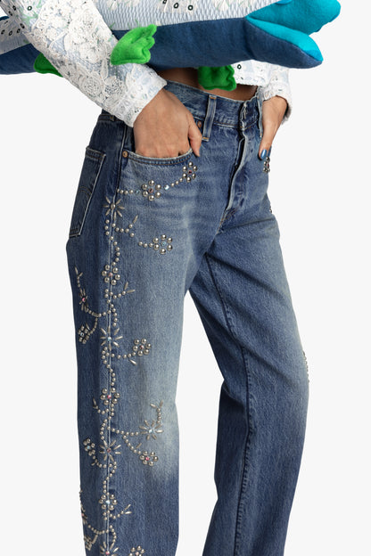 Studded Denim Jeans