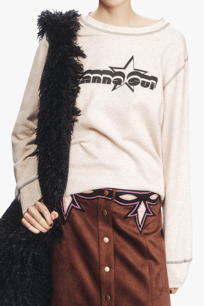 Anna Sui Thermal T-Shirt - Oatmeal