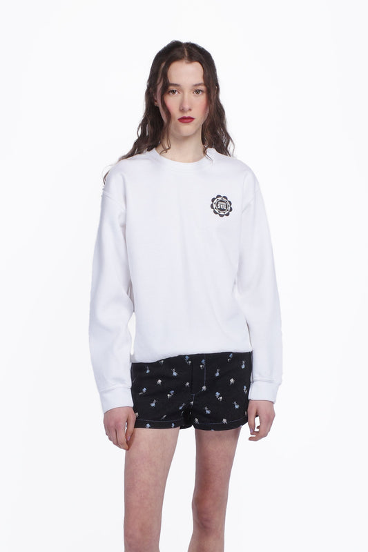 Anna Sui Wings Crew Neck Sweatshirt-White