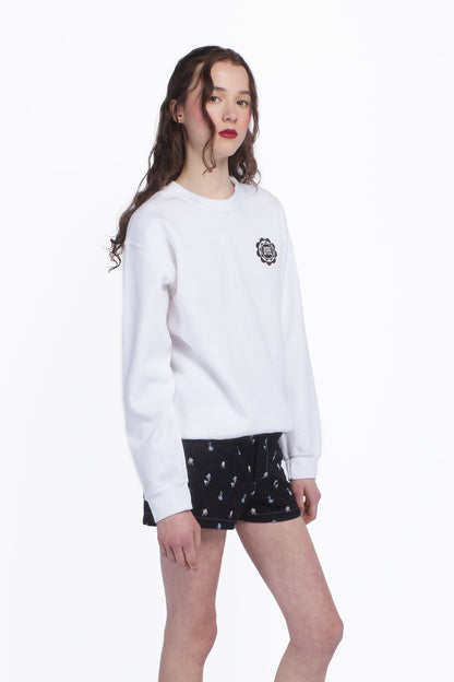 Anna Sui Wings Crew Neck Sweatshirt-White