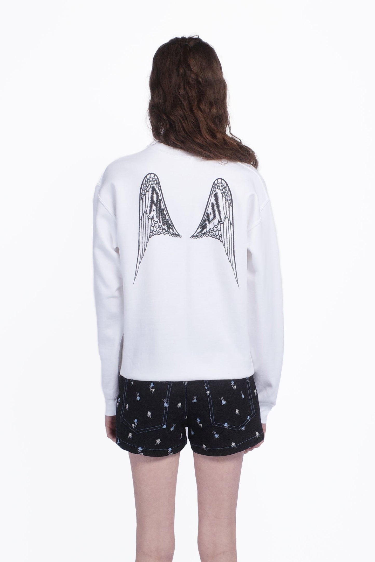 Anna Sui Wings Crew Neck Sweatshirt-White