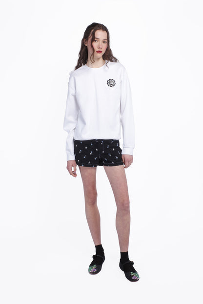 Anna Sui Wings Crew Neck Sweatshirt-White