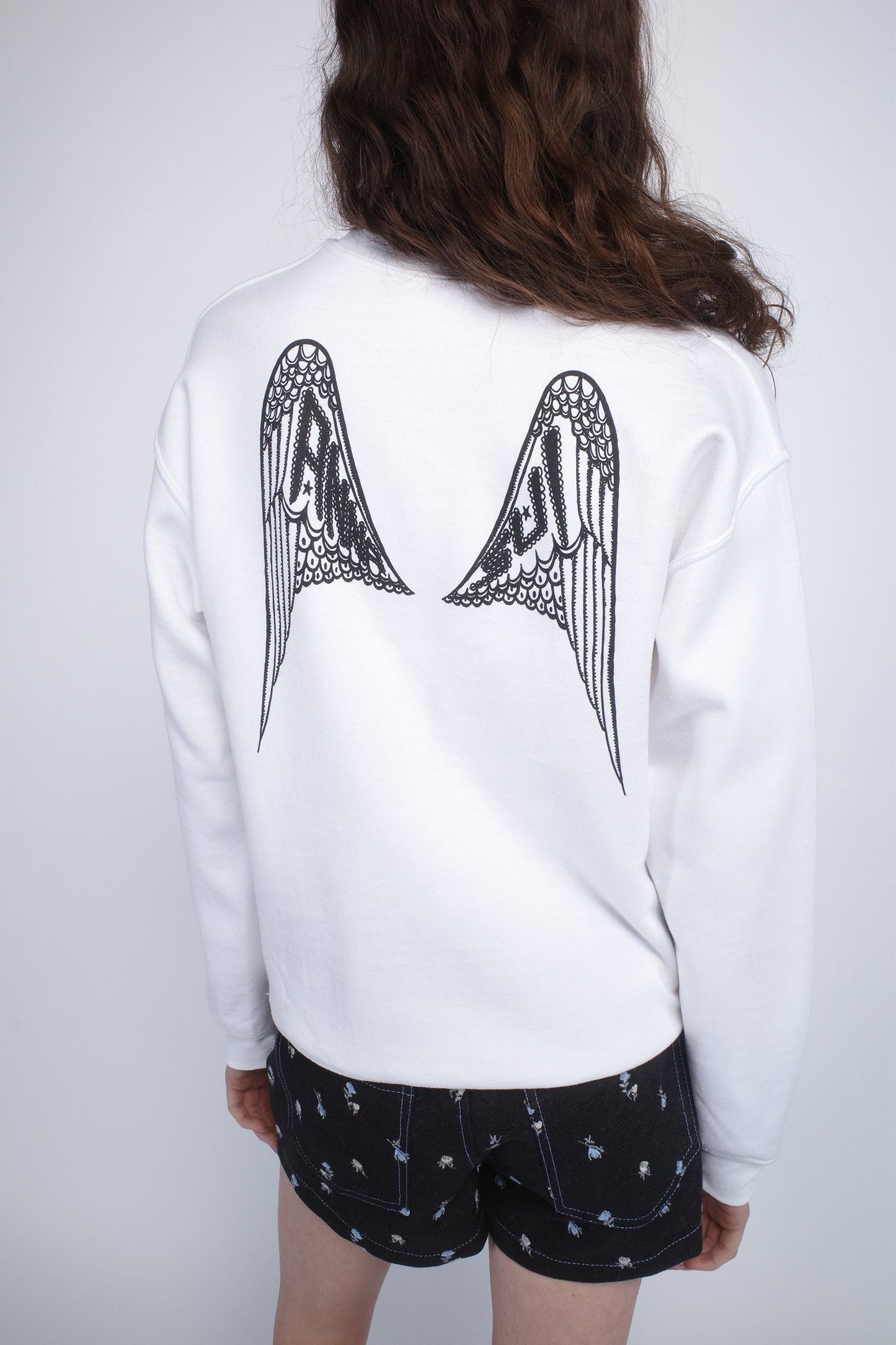 Anna Sui Wings Crew Neck Sweatshirt-White