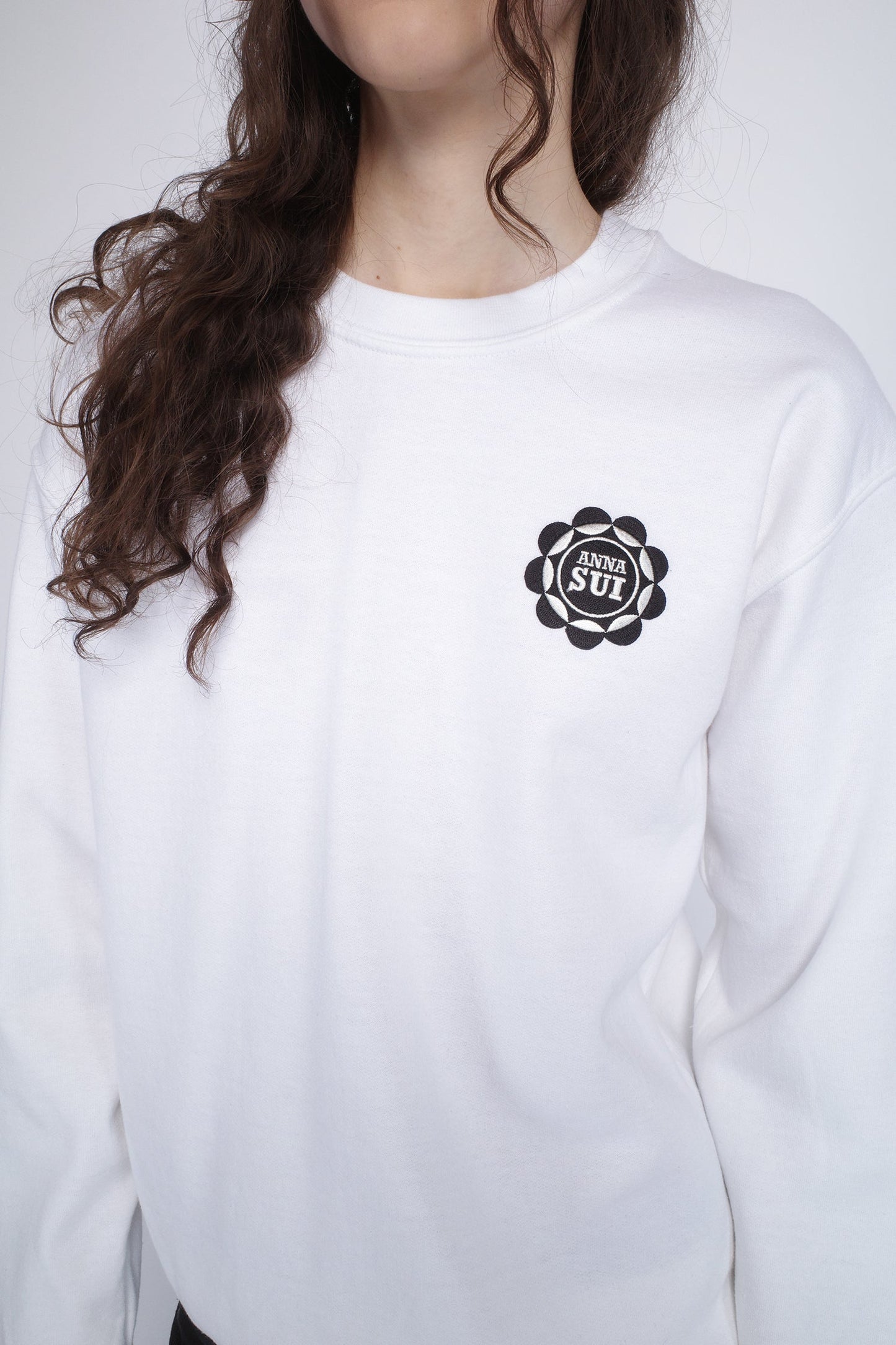 Anna Sui Wings Crew Neck Sweatshirt-White