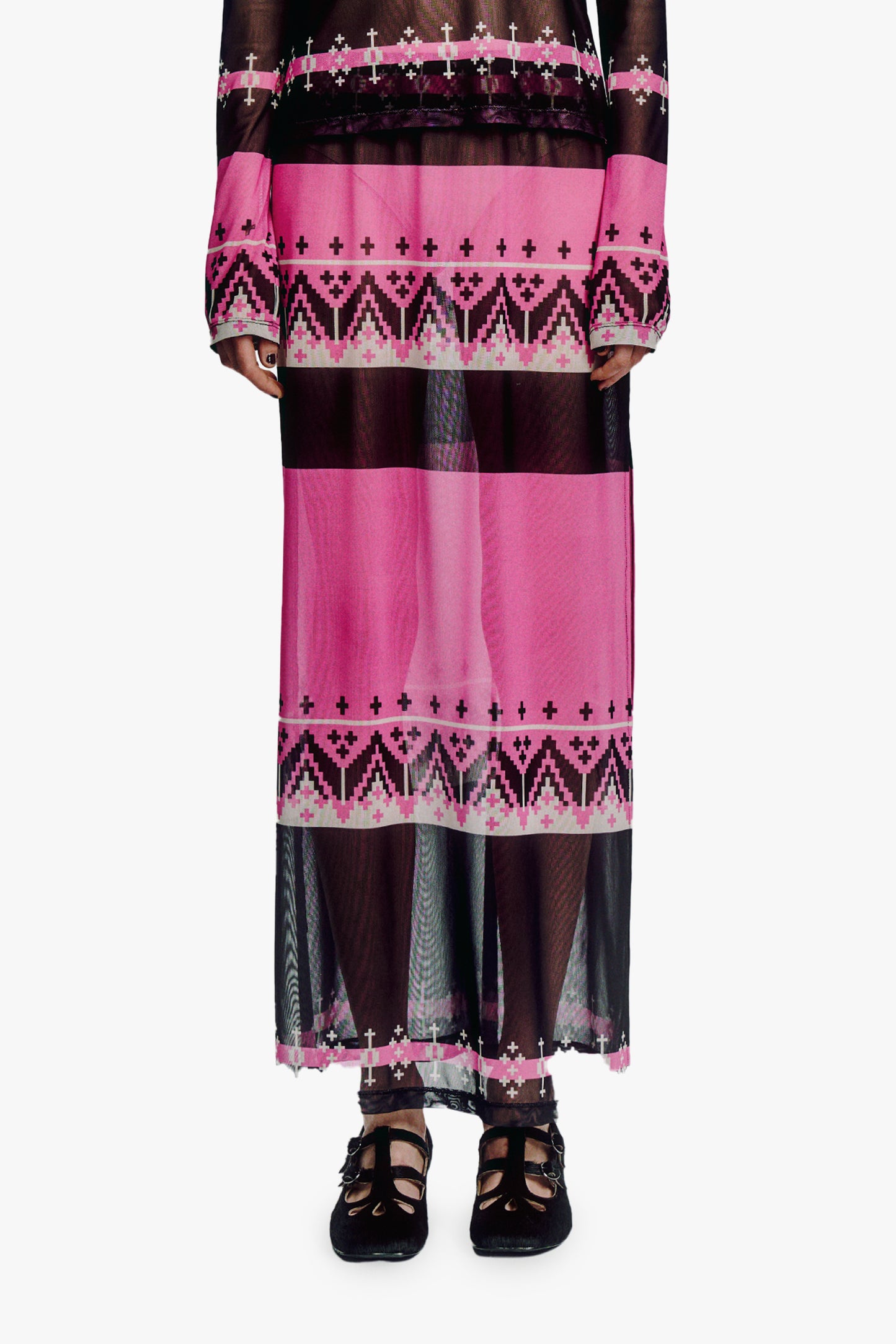 Fair Isle Mesh Skirt