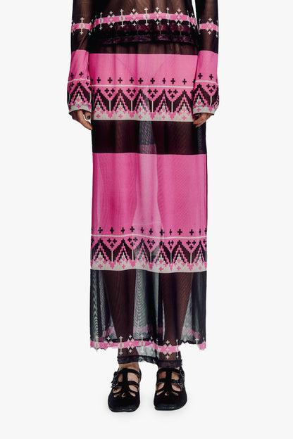 Fair Isle Mesh Skirt