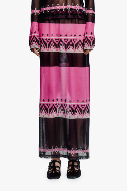 Fair Isle Mesh Skirt