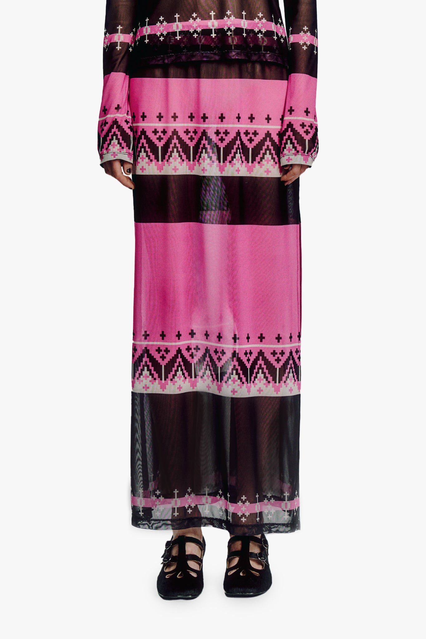 Fair Isle Mesh Skirt