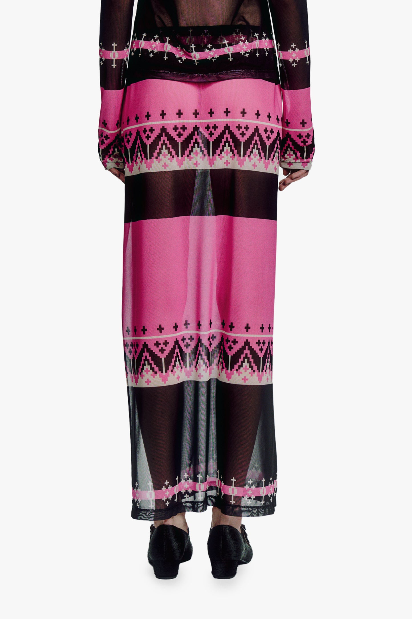 Fair Isle Mesh Skirt