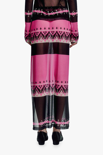Fair Isle Mesh Skirt