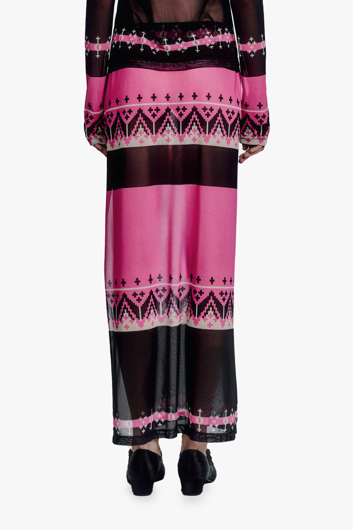 Fair Isle Mesh Skirt