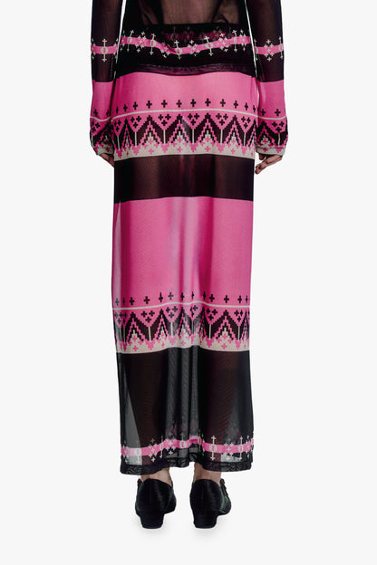 Fair Isle Mesh Skirt