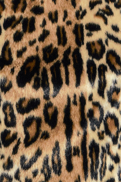 Close-up of the Faux Leopard Sleeveless print pattern