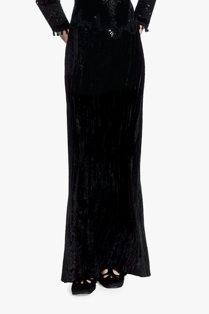 Crushed Velvet Skirt