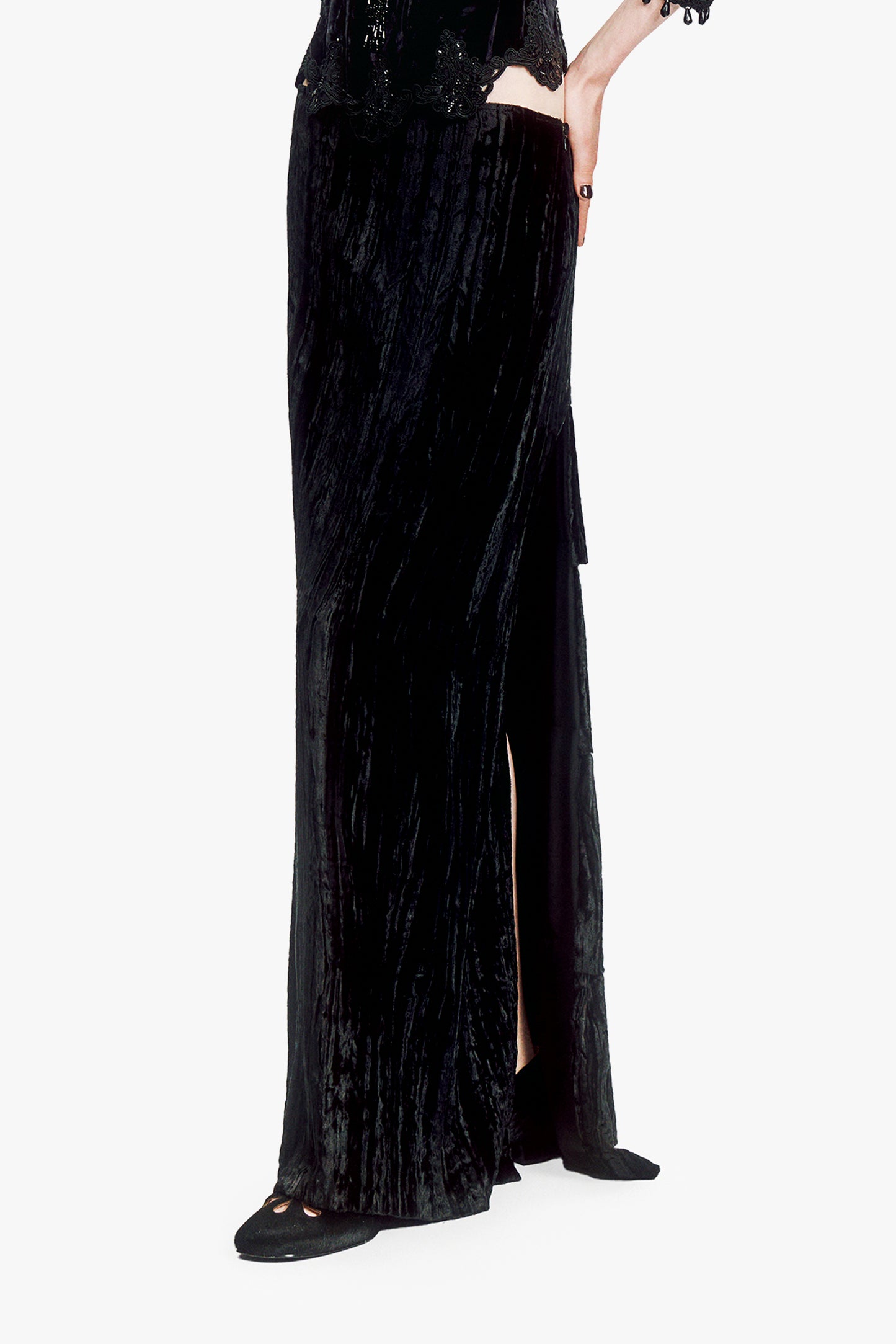 Crushed Velvet Skirt