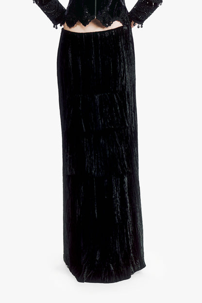 Crushed Velvet Skirt