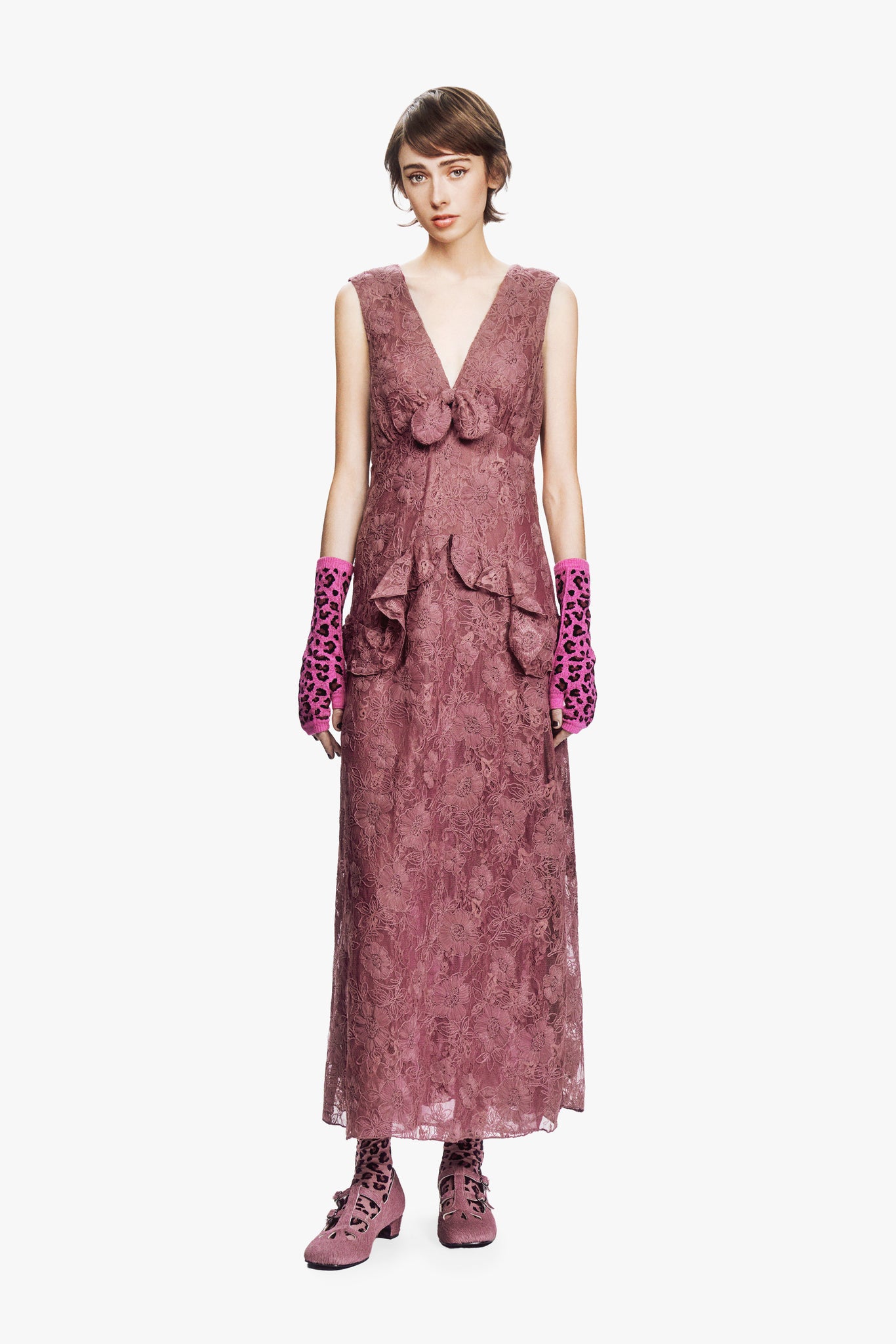 3D Lace Maxi Dress