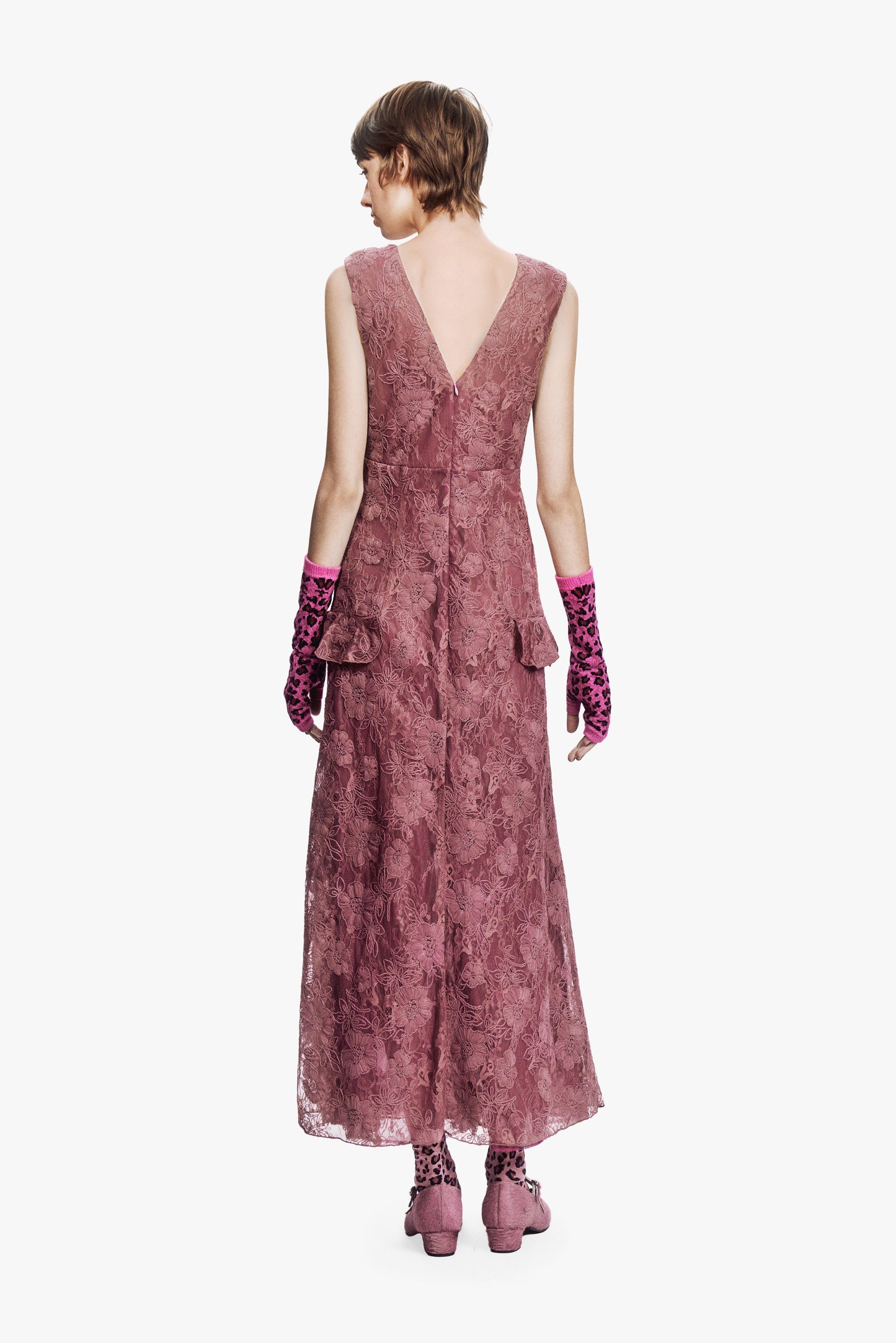 3D Lace Maxi Dress
