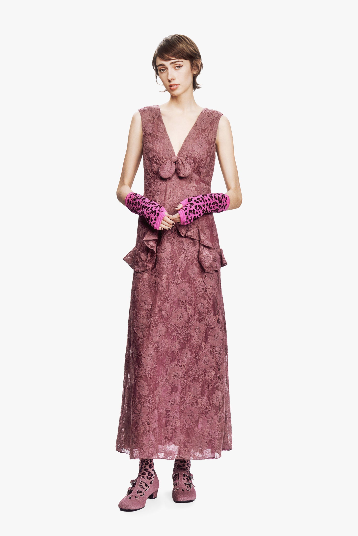 3D Lace Maxi Dress