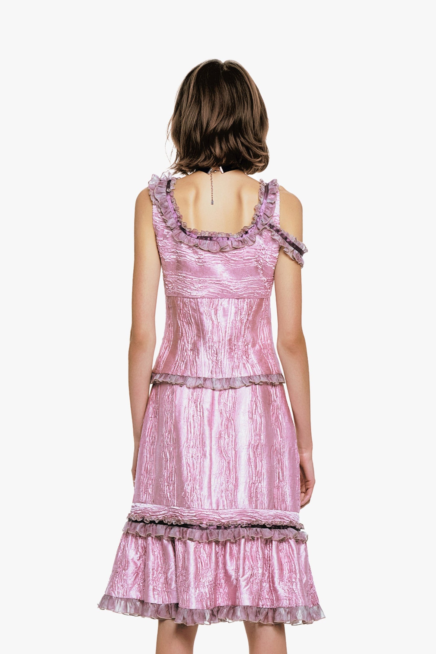 Crushed Satin Bow Top