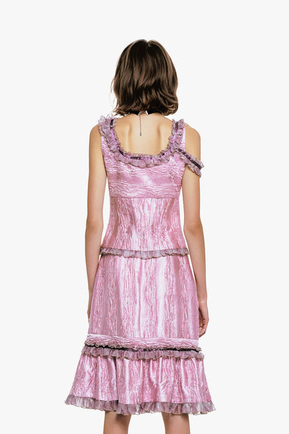 Crushed Satin Bow Top