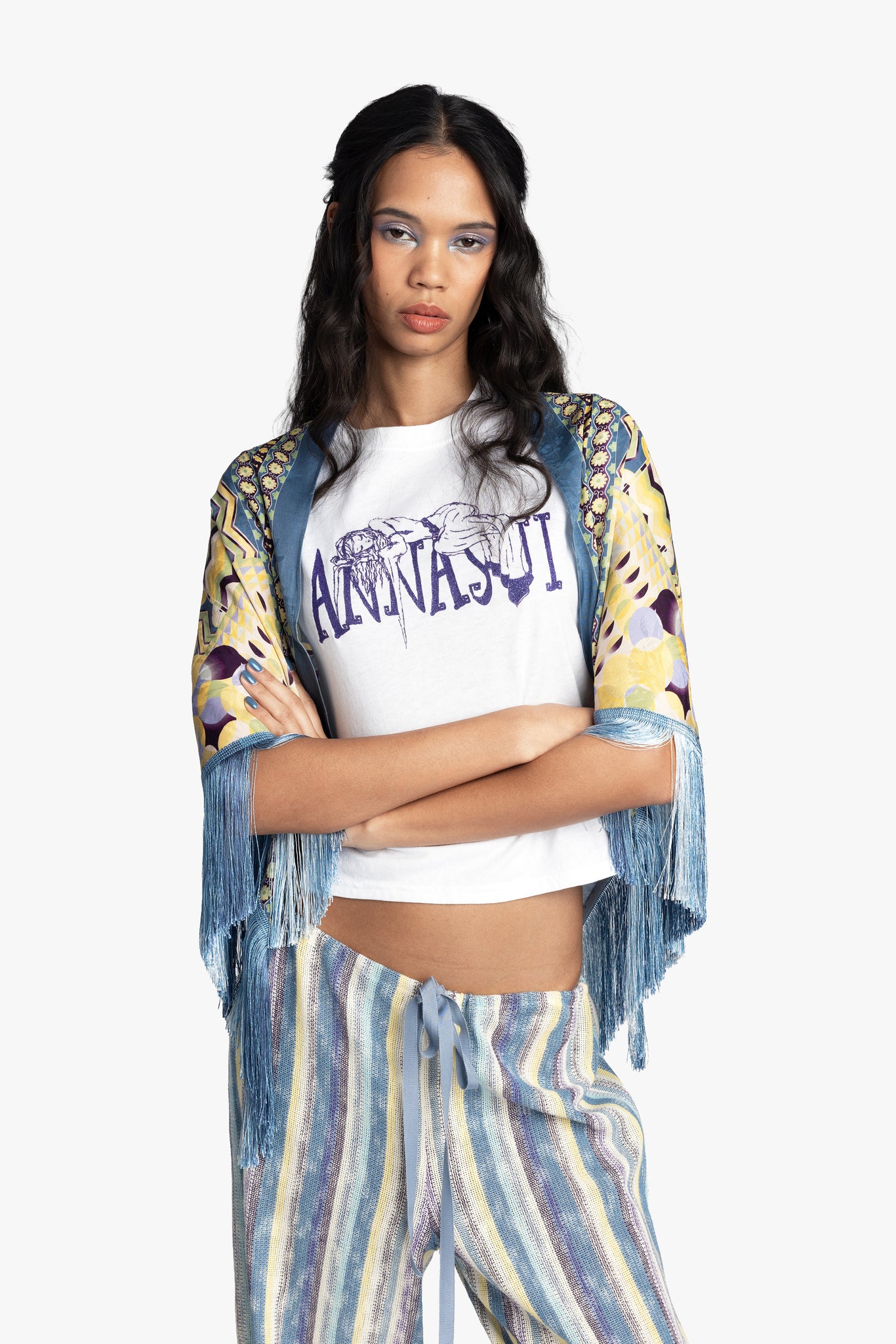 Pueblo Deco Border Fringe Shawl