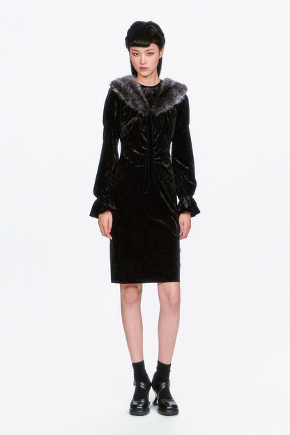 Boudoir Velvet Long Sleeve Dress