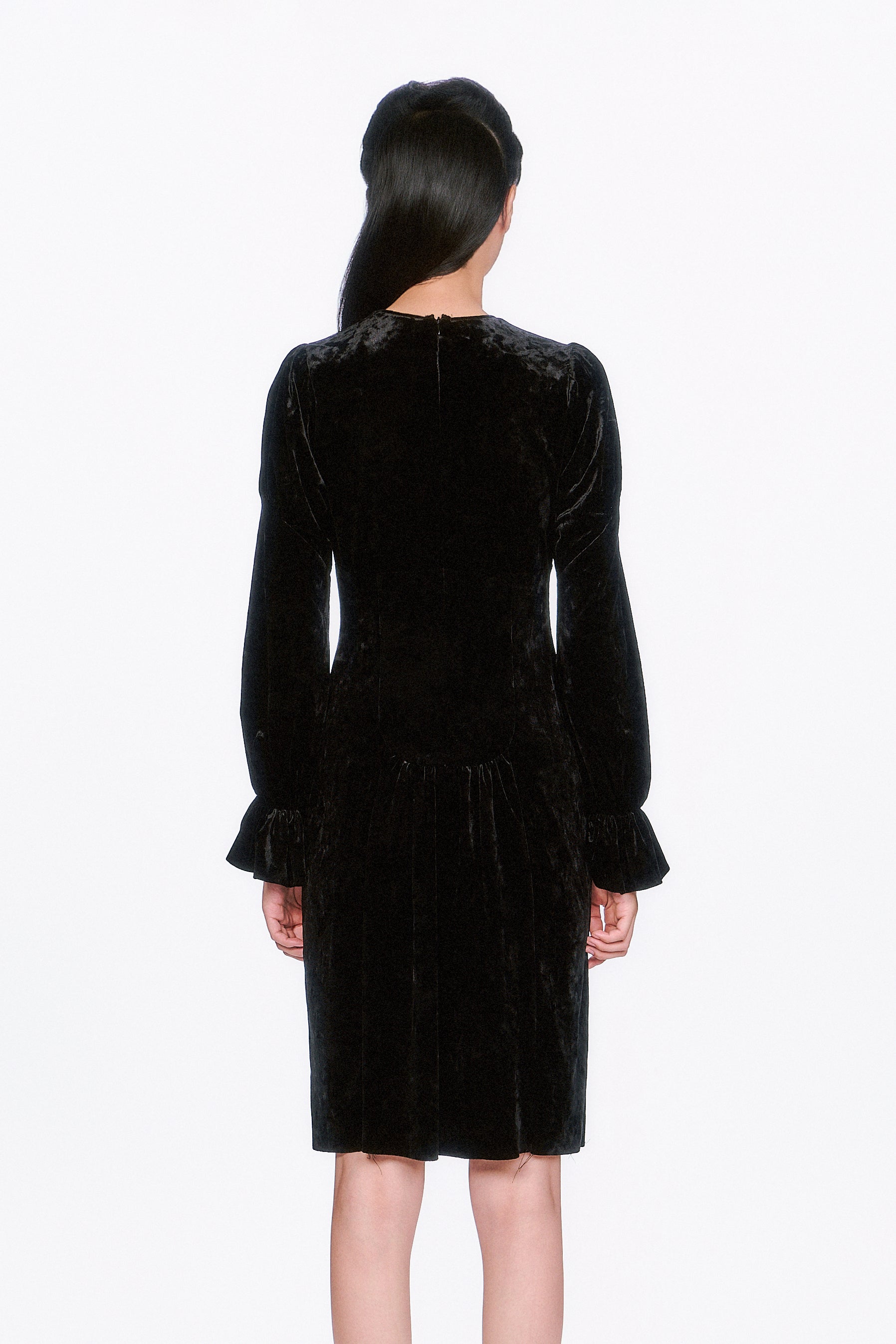 Boudoir Velvet Long Sleeve Dress – Anna Sui