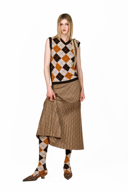 Cotswold Plaid Pleated Maxi Skirt