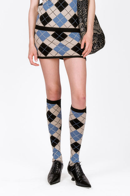 Argyle Knitwear Skirt