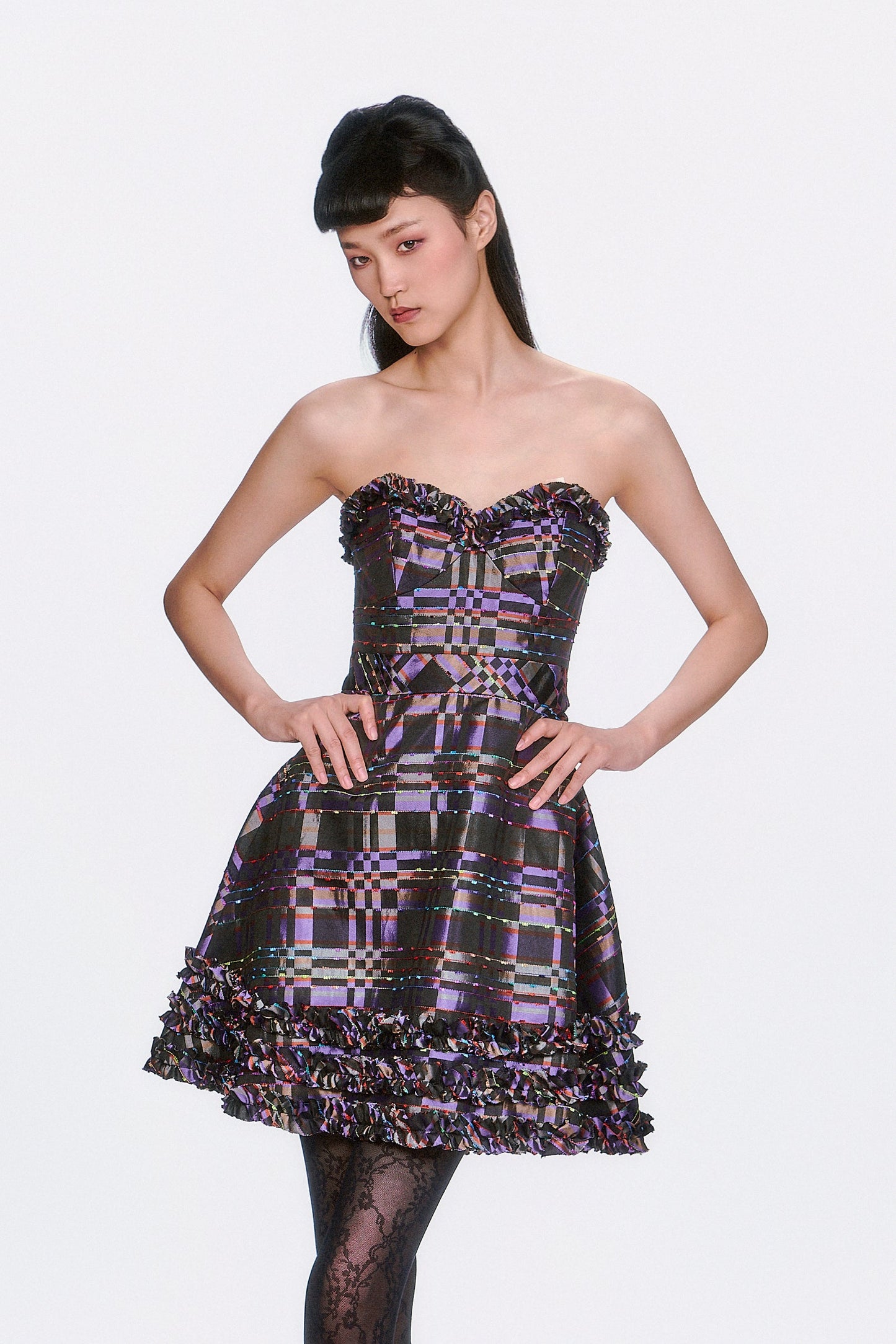 Shangri-La Taffeta Strapless Party Dress