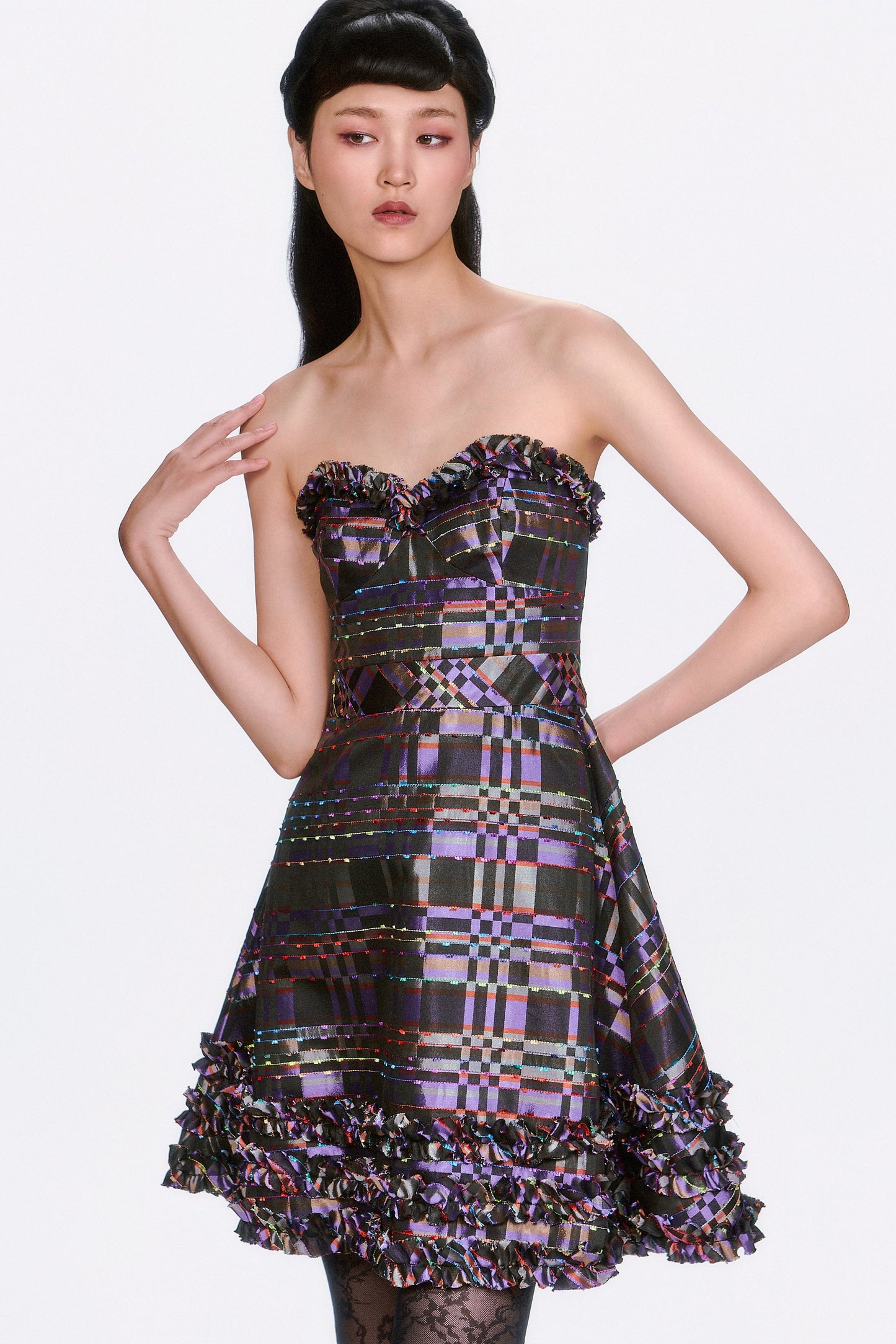 Shangri-La Taffeta Strapless Party Dress