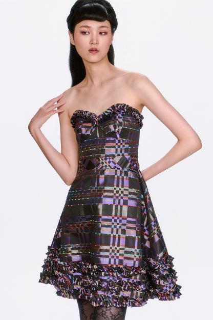 Shangri-La Taffeta Strapless Party Dress