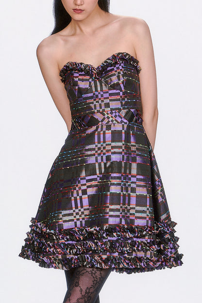 Shangri-La Taffeta Strapless Party Dress