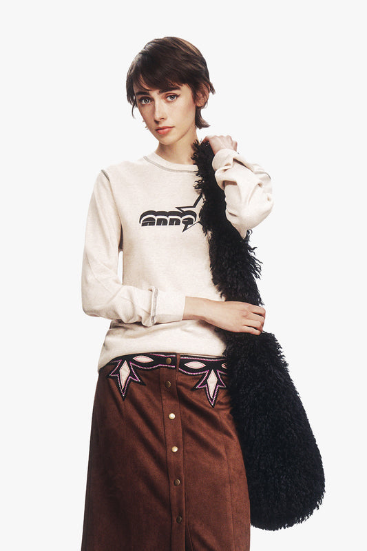 Anna Sui Thermal T-Shirt - Oatmeal