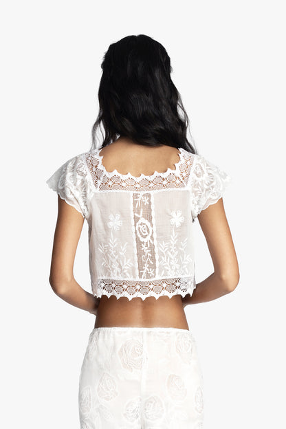 Cottage Rose Lace Top