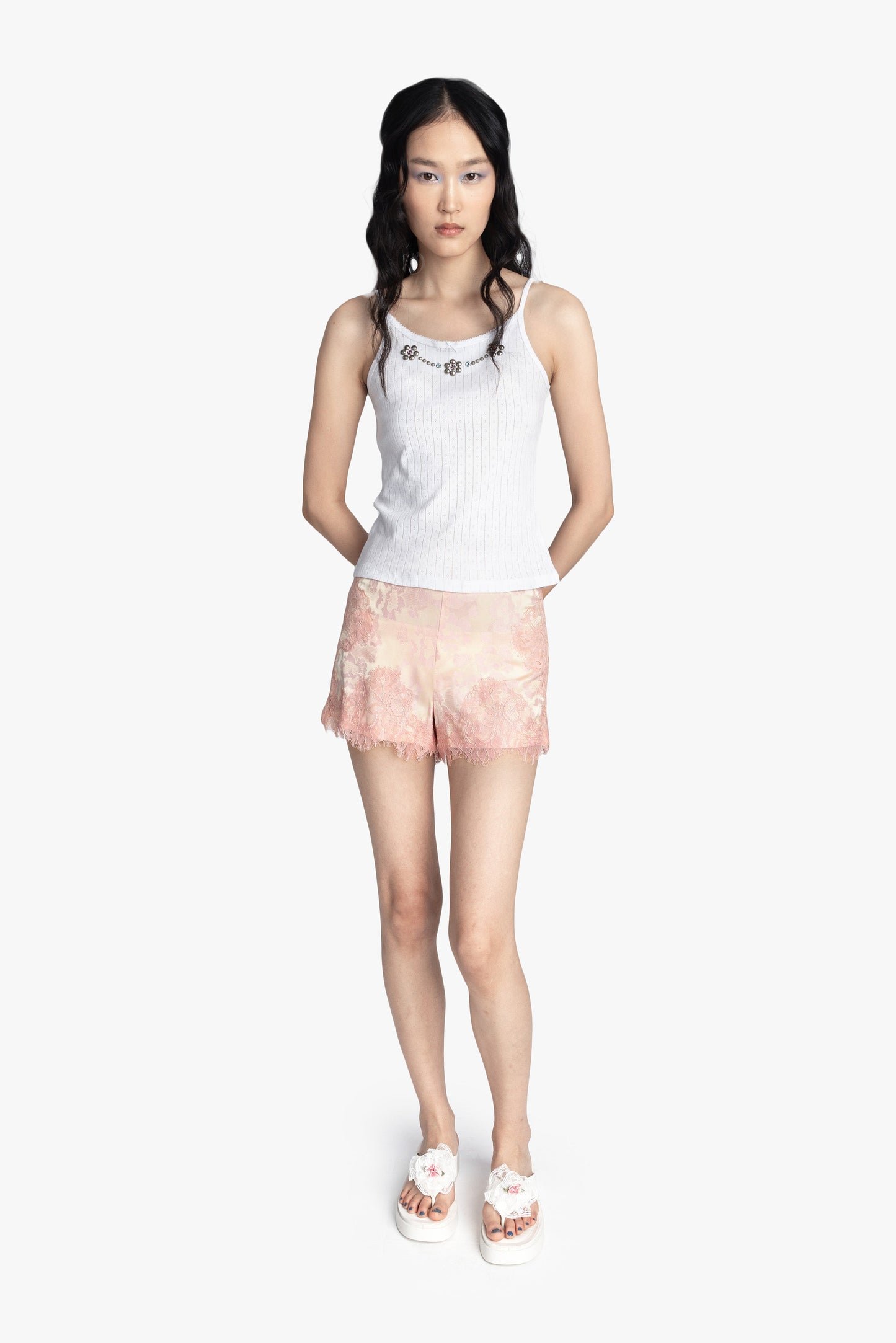 Damask Rose Brocade Shorts
