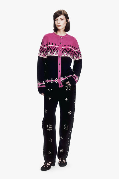 Fair Isle Knit Cardigan