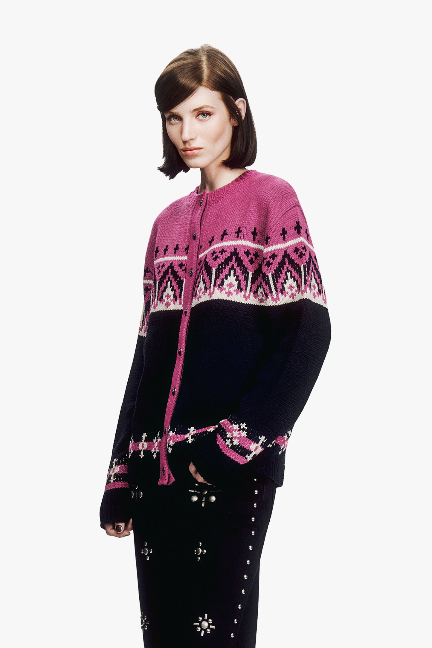 Fair Isle Knit Cardigan