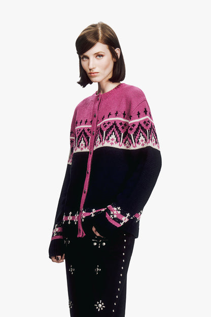 Fair Isle Knit Cardigan