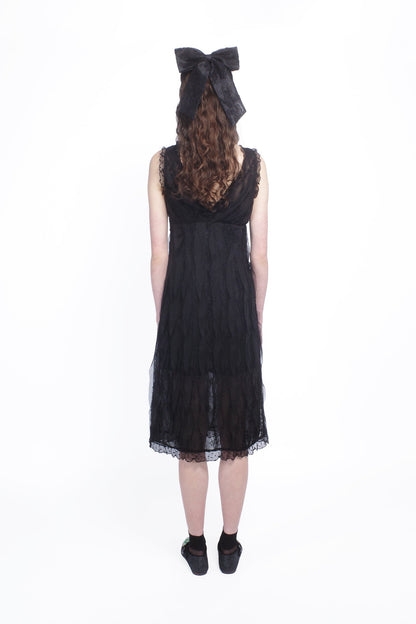 Black Combo Sleeveless Lace Dress Anna Sui Black Combo Sleeveless Lace Dress Anna Sui