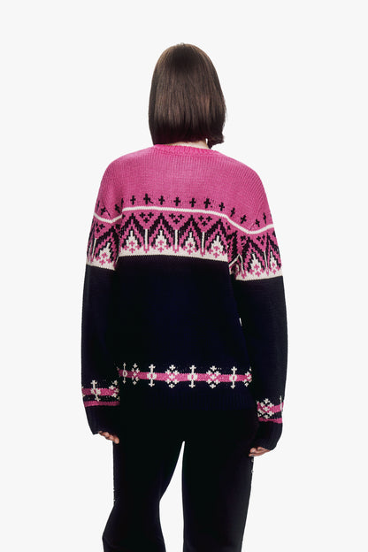 Fair Isle Knit Cardigan