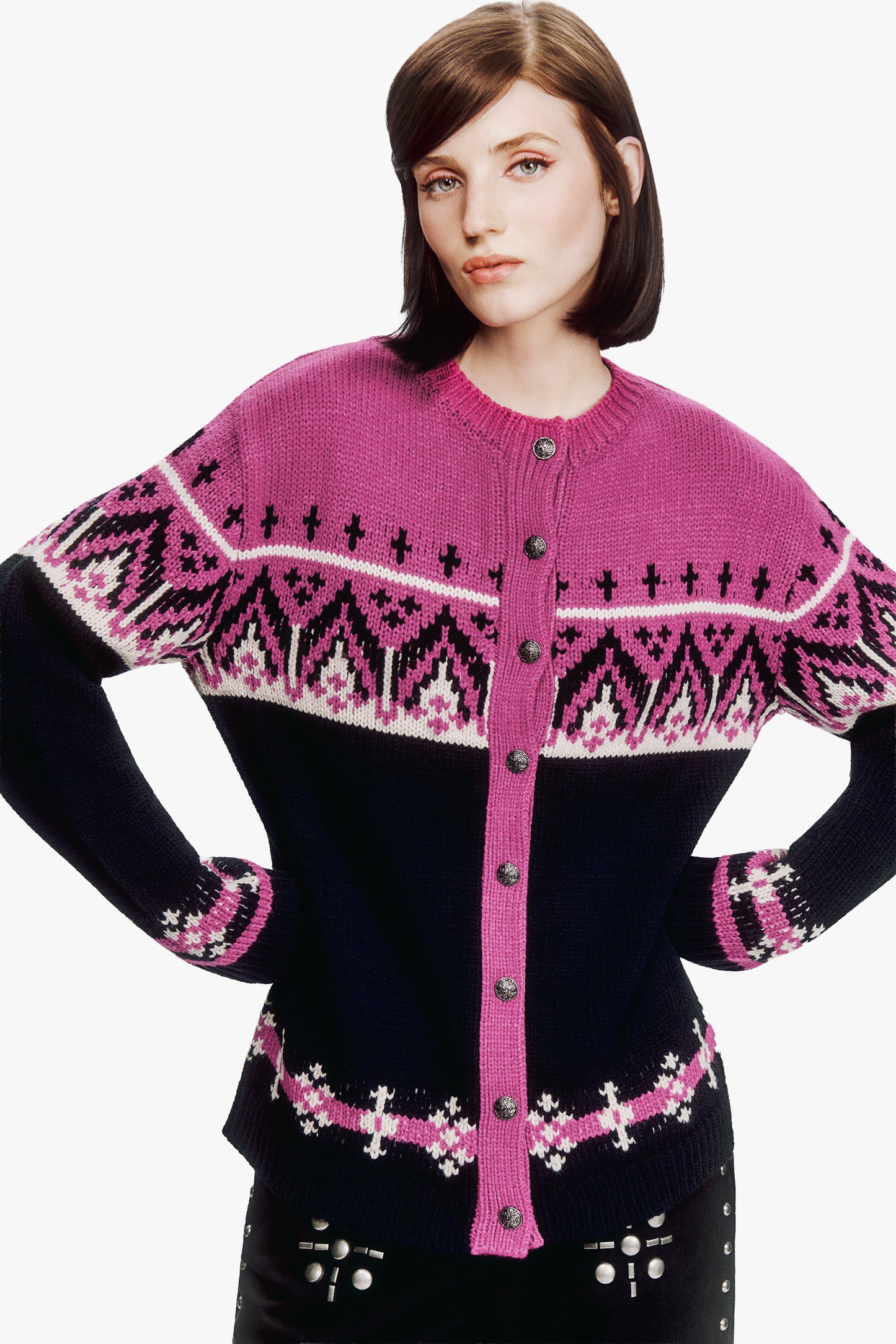 Fair Isle Knit Cardigan